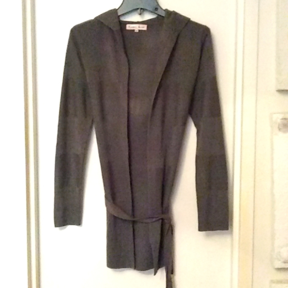 CAROL ROSE Hooded open Cardigan M